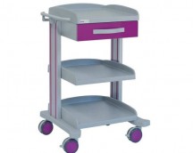 Chariot de hôpital multifonctionnel avec un des plateaux de tiroirs + 2